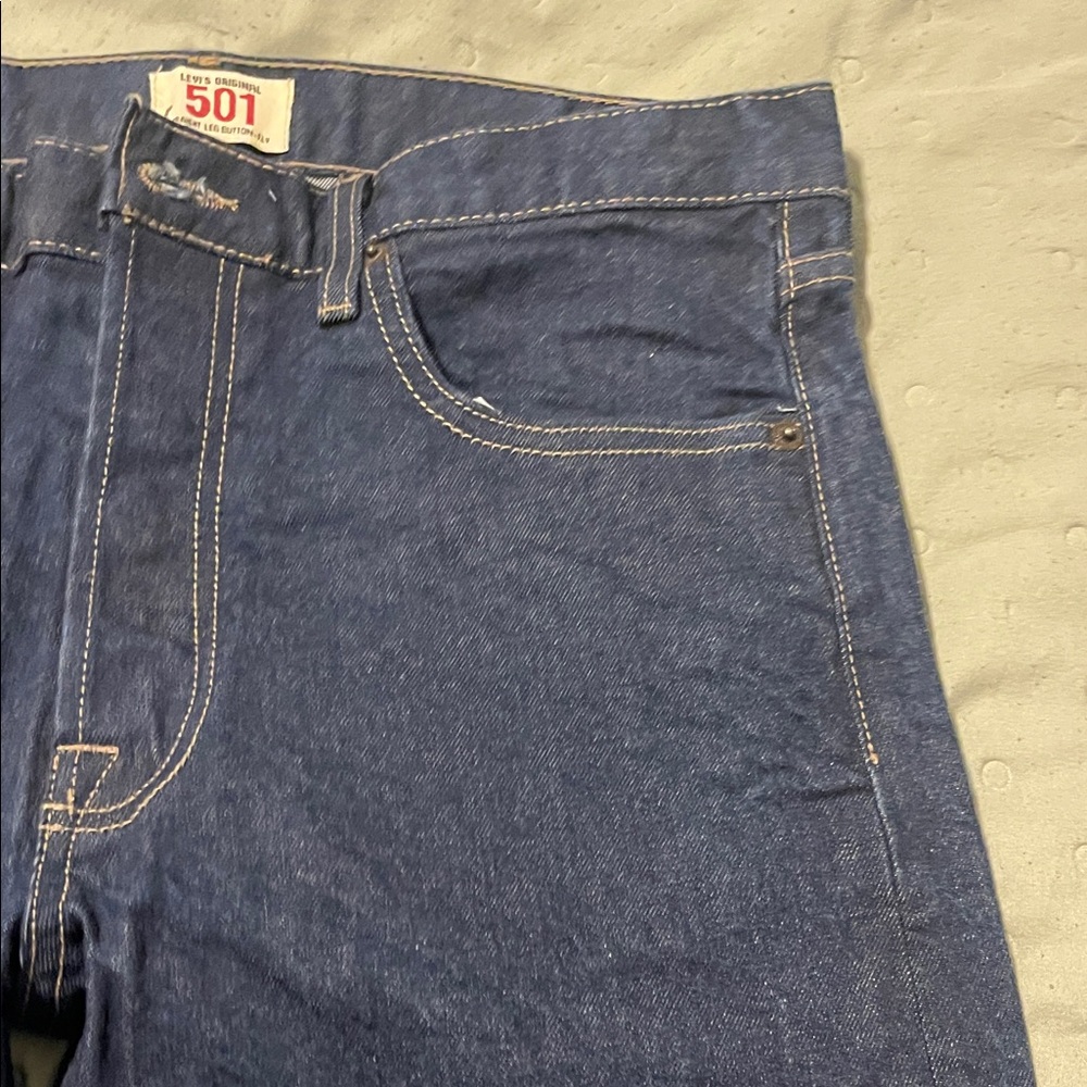 Levi's 501 Men's Dark Blue Straight Jeans